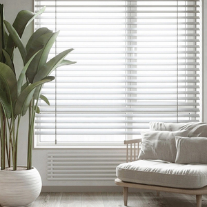 Stores en <span class=keywords><strong>bois</strong></span> imitation personnalisés, lames en PVC, sur mesure, design à lattes horizontales, sur mesure, toutes tailles, s'adaptent à votre fenêtre - Product Image 1
