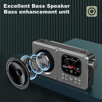 Haut-parleur Bluetooth portable avec radio FM, écran couleur, lecteur MP3/MP4, fonction d'enregistrement, lecteur multimédia pour la maison