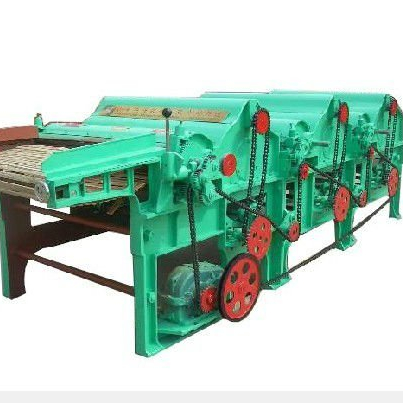 Waste Fabric Cotton Recycling Opening Cleaning Machine With Roller and Metallic Card Clothing Wire