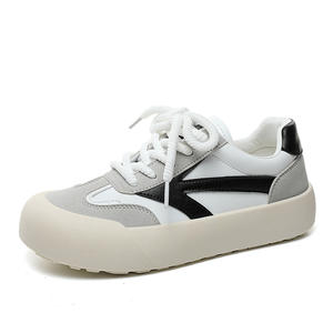 Zapatos de Mujer para el Verano 2026, Transpirables, con Parches de Colores, Suela Delgada, Versátiles, de Cuero, Color Blanco - Product Image 6