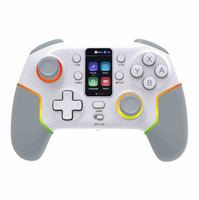 Manette de jeu à capteur de mouvement avec écran d'affichage, joystick à effet Hall RGB, compatible avec Switch, PC, téléphone portable