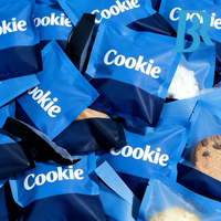 Sacs en plastique polypropylène laminés personnalisés avec logo imprimé pour biscuits, 12 pièces, givrés, thermoscellables, dans une boîte cadeau de luxe pour aliments