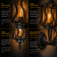 Lanterne murale extérieure avec chaîne décorative pour l'éclairage des jardins de villas
