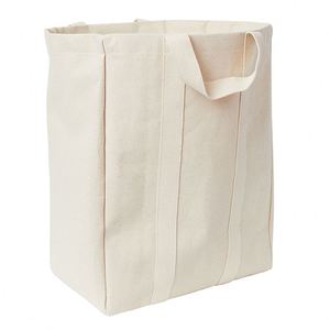 Très grand sac fourre-tout en toile de coton personnalisé sac d'épicerie pliable et durable avec cordon de serrage logo écologique grandes lettres - Product Image 1