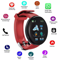 Montre connectée D18 en promotion, étanche, avec podomètre, suivi d'activité, mesure de la pression artérielle et de l'oxygène sanguin, bracelet intelligent