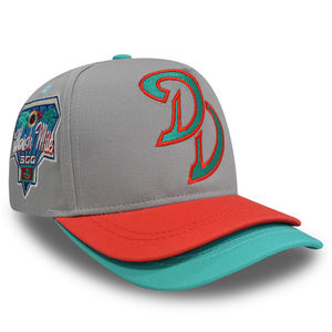 Casquette de baseball personnalisée à double visière en coton avec logo brodé, casquettes de sport bicolores, casquettes de baseball à double visière - Product Image 1