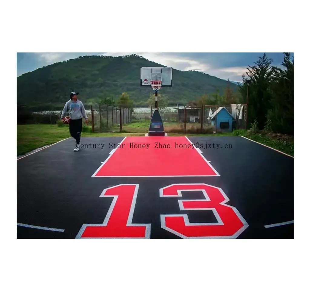 Outdoor Fiba Approved Hard Flat Surface Sports Flooring Basketball Court Flooring