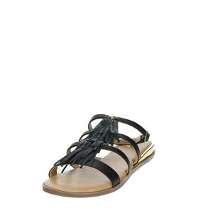 Sandalo piatto da donna Gioseppo 75219 Platinum con cinturino a T e dettaglio frange - Product Image 6