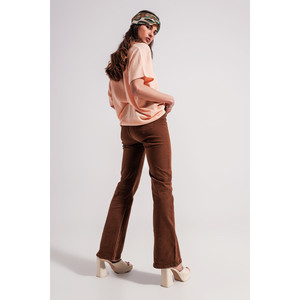 Jeans a Zampa d'Elefante Color Cioccolato - Product Image 5