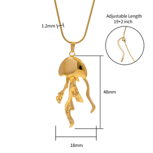 Collar con Colgante de Medusa Chapado en Oro 304 316, Cadena de Serpiente de Aleación, Diseño de Animal Bonito Unisex, Joyería para Uso Diario - Product Image 3