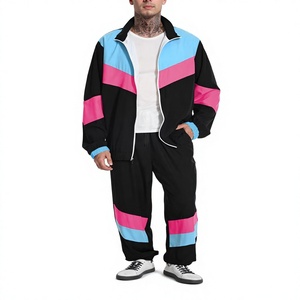 Men Classic Hip Hop Tracksuit Windbreaker Jacket and <b>Pants</b> Custom Logo OEM - Product Image 1