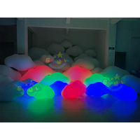 Nuage gonflable blanc de ballon gonflable suspendu fait sur commande de nuage de LED pour la décoration