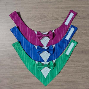 Tanpopo Nouveau costume rayé de Style britannique Pet Magic Tape Triangle Écharpe - Product Image 2