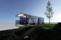 Maison de navire préfabriquée Maisons de capsule mobiles à paquet plat Maison prête à l'emploi Maison mobile Structure en acier Capsule spatiale chez l'habitant