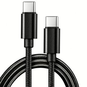สายชาร์จเร็วแบบถักไนลอน USB C ยาว 1 เมตร 3.3 ฟุต 60W รองรับการชาร์จเร็ว Type C สำหรับโทรศัพท์มือถือรุ่น 16 15 14 13 Pro Max จัดส่งรวดเร็ว - Product Image 1
