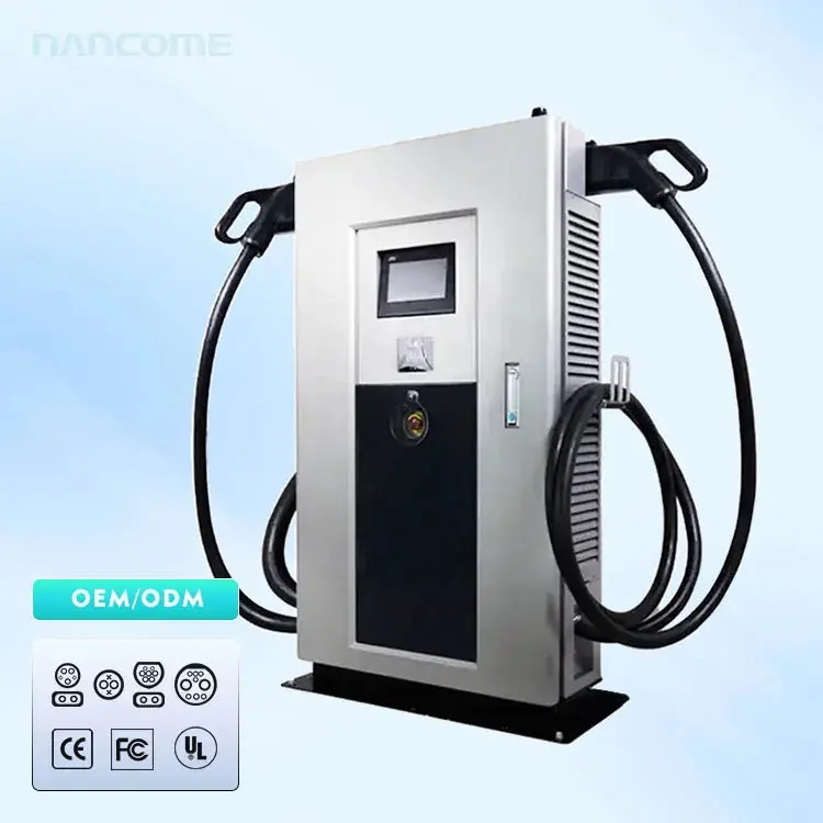 Floormounted sạc đống EV Trạm Sạc ocpp CCS/chademo/gbt 60kw thương mại DC EV Trạm Sạc nhanh