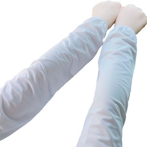 Manchons de bras en maille respirante, en soie glacée, légers, pour la protection estivale en extérieur, Rose, Bleu, Gris, Blanc, Noir - Product Image 5