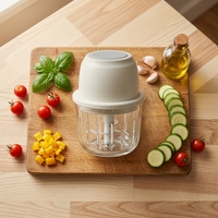 Prensa de Ajo Multifuncional Personalizable, Ecológica y Segura, Cortador de Alimentos Eléctrico de Vidrio, Picador de Verduras Manual