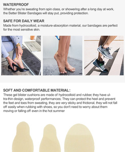 Waterproof EO Sterile Hydrocolloid Anti-Friction Blister <strong>Dressing</strong> Adhesive Foot Blister Pads for Heel and Finger - Product Image 5