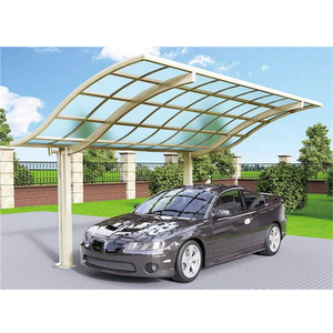 Abri de voiture double 6*6m Polycarbonate Parking <span class=keywords><strong>Garage</strong></span> PC Couverture Aluminium Cadre métallique Extérieur Jardin <span class=keywords><strong>Port</strong></span> de voiture - Product Image 6
