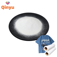 Poudre DTF TPU thermofusible Qinyu Premium blanche et noire, adhésif TPU pour impression par transfert thermique sur T-shirt DTF, 1/5/25 kg/sac