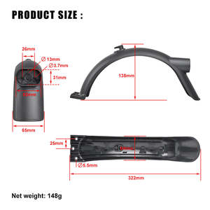 Installation facile, protection durable et efficace, garde-boue arrière pour scooter électrique Xiaomi Mi4 - Product Image 4