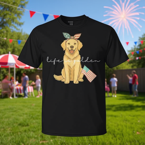 Camiseta con la bandera de Estados Unidos del 4 de julio, Life Is Golden - Product Image 3