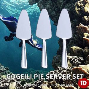Juego de 3 utensilios para pastel de acero inoxidable, espátula para tarta con acabado pulido espejo para bodas y fiestas - Product Image 2