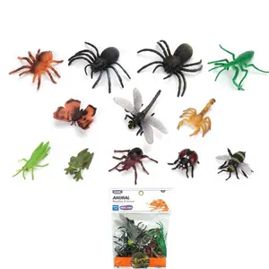 Cheap Eco-friendly PVC Plastic toy models 12PCS Mini Insect Animal Set for Kids