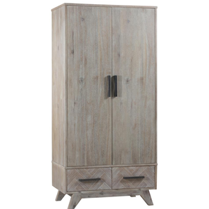 Recién llegado, armario de madera de diseño moderno, 2 cajones, buen precio, muebles de dormitorio, embalaje personalizado, suministro de plástico vietnamita - Product Image 3