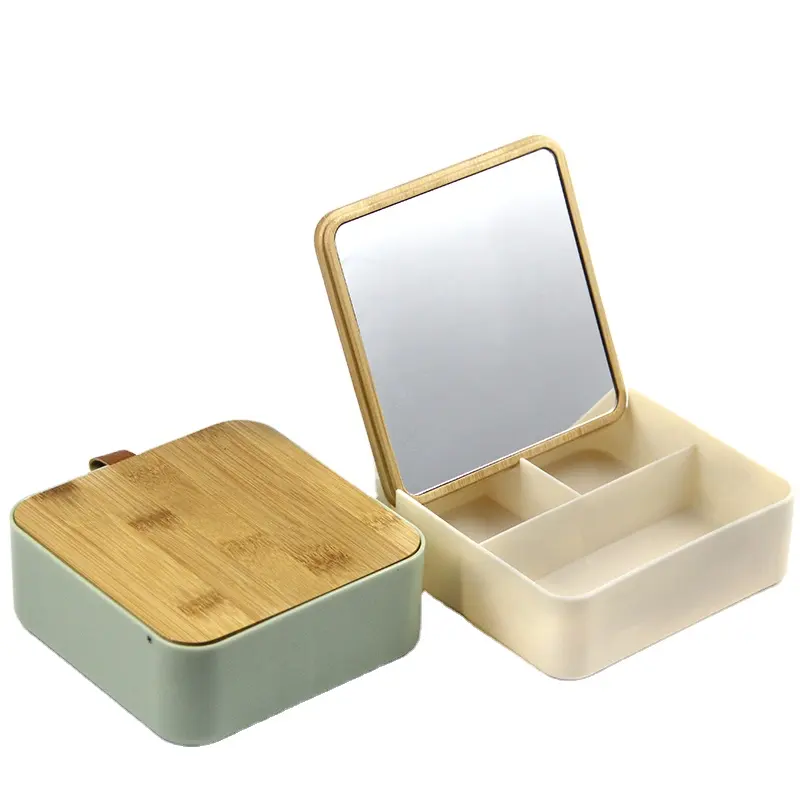 Contenitore multifunzione specchio cosmetico portagioie prodotti per la cura della pelle rossetto scaffale da scrivania scatola di immagazzinaggio cosmetico