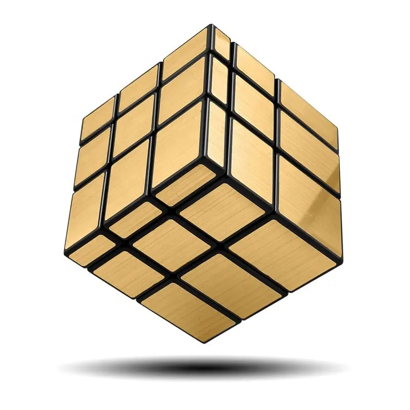 Shengshou 3X3X3 Speed Blocks Puzzle Cube Toys Original Gold 3x3 Magic Mirror Cube For Kids Adult