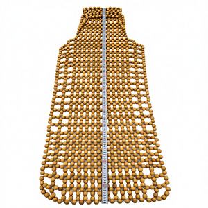 Coussin de siège auto en perles de bois naturel, rafraîchissant, massant et ventilé pour un confort estival du conducteur NIKA XNK - Product Image 1