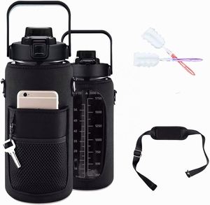 64oz / 2L Half Gallon Water <b>Bottle</b> with Storage Sleeve Camo Insulated with Carry Strap and Cellphone Holder - Product Image 1