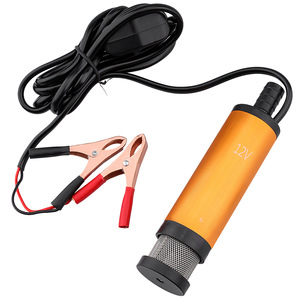 Pompe à huile électrique 12V, pompe à diesel submersible 38mm, orange, en acier inoxydable, pour extraction d'huile et transfert d'eau - Product Image 4