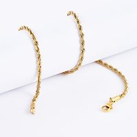 Chaîne de corde étanche en acier inoxydable pour hommes et femmes, collier torsadé en argent 316L, excellente qualité