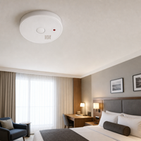 Promotion : Détecteur de fumée autonome avec bouton de test et fonction silencieuse, capteur de sécurité incendie domestique pour chambre et appartement