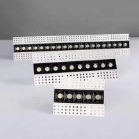 Projecteur LED Commercial en Aluminium à Grille Linéaire Anti-Éblouissement, Projecteur Mural 3W/10W/12W/15W pour Bureau, IRC 98, 50 000 Heures