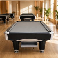 Kit de feutre de billard bleu roi, bandes prédécoupées, bord droit, pour rail noir et bordure argentée de table
