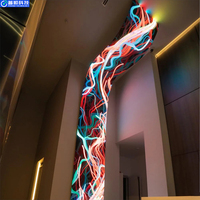 Écran LED flexible couleur P2 320x160mm, module souple pour affichage vidéo numérique incurvé pour centre commercial et magasin de détail