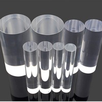 Tige ronde en acrylique transparent PMMA, tige en verre organique, tige décorative ronde