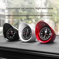 Horloge de voiture lumineuse électronique numérique à quartz, style dessin animé, décoration en plastique et métal pour intérieur de voiture