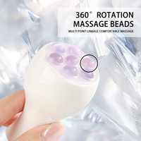 Rodillo Masajeador Facial LOGO Manual 360 Grados para Contorno Facial, Herramienta Giratoria con Bola para Reafirmar la Piel, Rodillo de Masaje Facial de Cristal