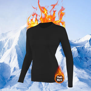 Dkr. Completo Invernale Europeo-Americano in Velluto Caldo <span class=keywords><strong>2</strong></span> in 1, Pantaloni a Maniche Lunghe ad Asciugatura Rapida per Donna, Autunno-Inverno - Product Image 1