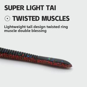 Appât souple pour la pêche à la ligne, type ver <span class=keywords><strong>de</strong></span> <span class=keywords><strong>terre</strong></span> Black Pit, pour technique Drop Shot Senko, sans plomb, avec insert <span class=keywords><strong>de</strong></span> plomb coulant, pour la pêche <span class=keywords><strong>au</strong></span> bar, <span class=keywords><strong>au</strong></span> saumon et <span class=keywords><strong>au</strong></span> poisson-chat - Product Image 3