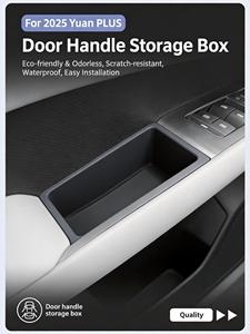 Boîte de rangement pour poignée de <span class=keywords><strong>porte</strong></span> en TPE pour BYD ATTO3/Yuan Plus 2023-2025, boîte de rangement pour poignée de <span class=keywords><strong>porte</strong></span> de <span class=keywords><strong>voiture</strong></span>, <span class=keywords><strong>plateau</strong></span> d'accoudoir, accessoires intérieurs - Product Image 5