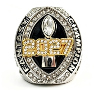 Nouvelle bague de championnat de football Dream 2027 pour hommes, bijou sportif en alliage de zinc, ensemble de bagues de rugby dorées