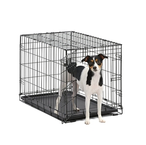 Jaula para Perros QH de Doble Puerta, Metálica, Plegable, Grande, Resistente, con Valla Soldada - Product Image 1