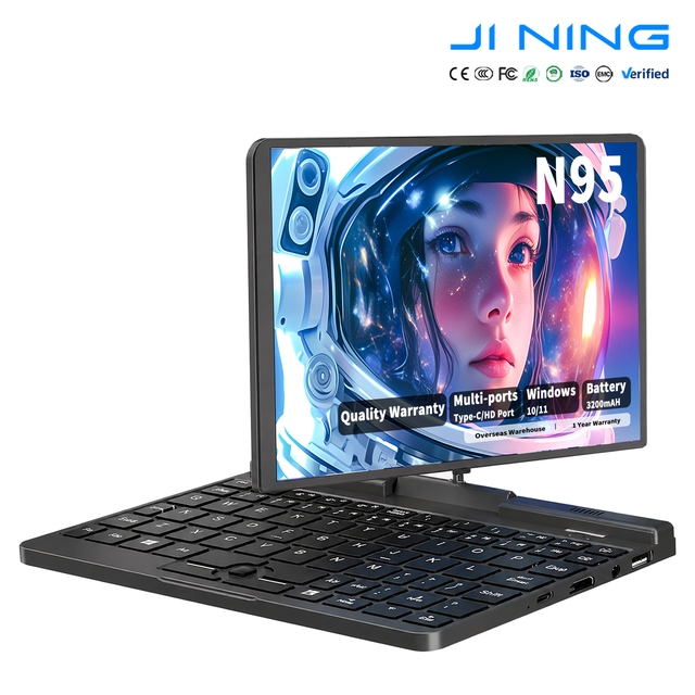 Factory Direct 8 Inch Mini Laptop Intel N95 12GB DDR5 512GB SSD Touch Screen 360 Rotating Metal Pocket Lightweight Fast Ship