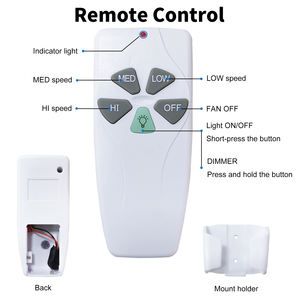 JF-068 + 53T + MINI R28 <span class=keywords><strong>3</strong></span> pièces <span class=keywords><strong>sans</strong></span> <span class=keywords><strong>fil</strong></span> RF contrôle <span class=keywords><strong>interrupteur</strong></span> à distance ensemble lumière marche/arrêt fonction ventilateur de plafond <span class=keywords><strong>interrupteur</strong></span> mural pour un usage domestique - Product Image 5